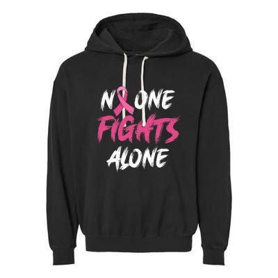 Breast Cancer Awareness Pink Ribbon Garment-Dyed Fleece Hoodie