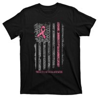 Breast Cancer American Flag Breast Cancer Awareness T-Shirt