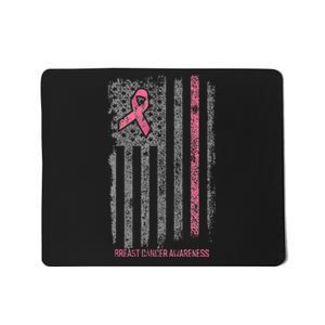 Breast Cancer American Flag Breast Cancer Awareness Mousepad