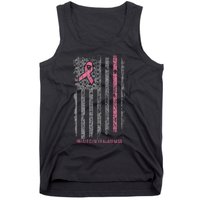 Breast Cancer American Flag Breast Cancer Awareness Tank Top