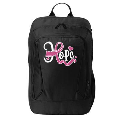 Breast Cancer Awareness Hope Pink Ribbon City Backpack