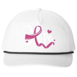 Breast Cancer Awareness Hope Pink Ribbon Snapback Five-Panel Rope Hat