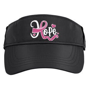 Breast Cancer Awareness Hope Pink Ribbon Adult Drive Performance Visor