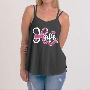 Breast Cancer Awareness Hope Pink Ribbon Women's Strappy Tank