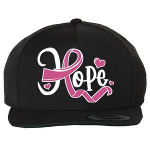 Breast Cancer Awareness Hope Pink Ribbon Wool Snapback Cap