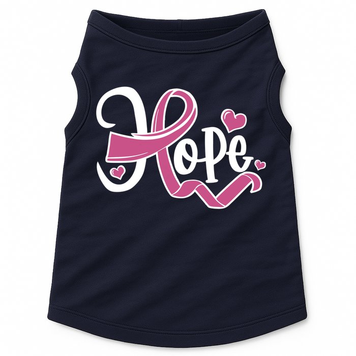 Breast Cancer Awareness Hope Pink Ribbon Doggie Tank