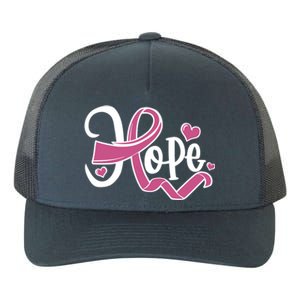 Breast Cancer Awareness Hope Pink Ribbon Yupoong Adult 5-Panel Trucker Hat