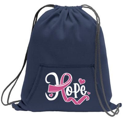 Breast Cancer Awareness Hope Pink Ribbon Sweatshirt Cinch Pack Bag