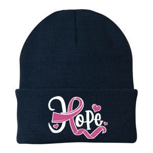 Breast Cancer Awareness Hope Pink Ribbon Knit Cap Winter Beanie