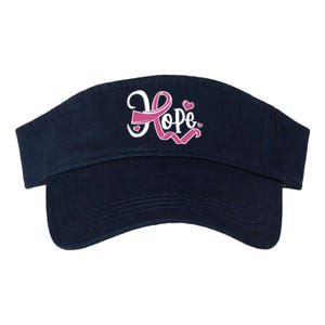 Breast Cancer Awareness Hope Pink Ribbon Valucap Bio-Washed Visor