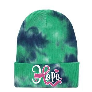 Breast Cancer Awareness Hope Pink Ribbon Tie Dye 12in Knit Beanie