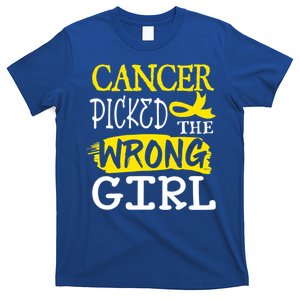 Breast Cancer Awareness Cancer Picked The Wrong Cool Gift T-Shirt