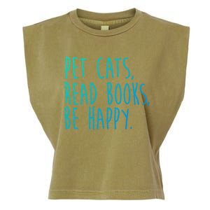 Book Cats And Books Bookworm Gift Garment-Dyed Women's Muscle Tee