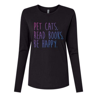 Book Cats And Books Bookworm Gift Womens Cotton Relaxed Long Sleeve T-Shirt