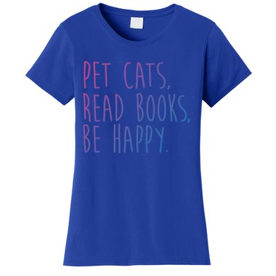 Book Cats And Books Bookworm Gift Women's T-Shirt