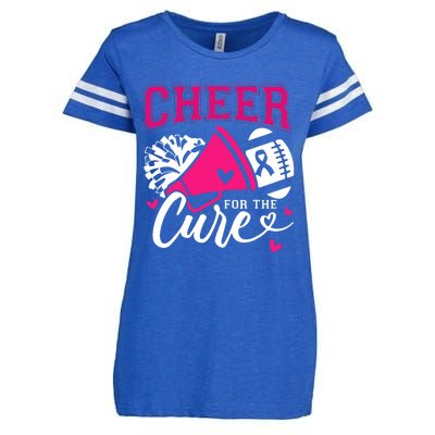 Breast Cancer Awareness Cheer For The Cure Football Fan Enza Ladies Jersey Football T-Shirt