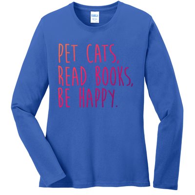 Book Cats And Books Bookworm Gift Ladies Long Sleeve Shirt