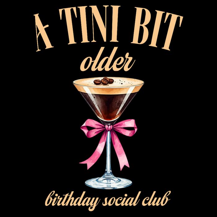 Birthday Costume A Tini Bit Older Espresso Martini Drawstring Bag