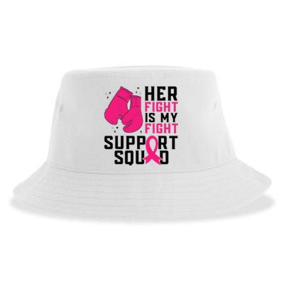 Breast Cancer Awareness Husband Support Squad Sustainable Bucket Hat