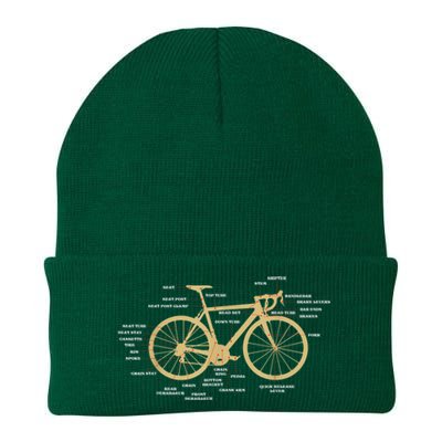 Bicycle Cycling Anatomy Road Bike Parts Biking Cyclist Knit Cap Winter Beanie