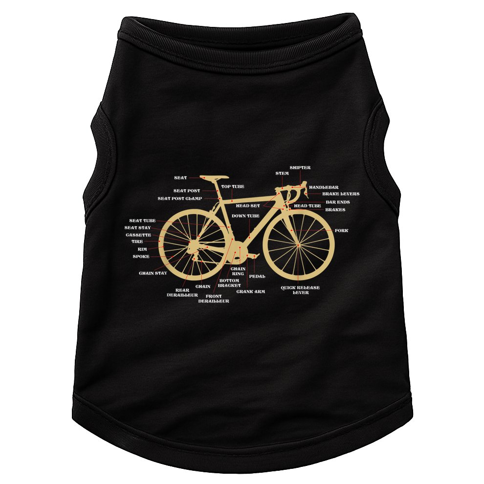 Bicycle Cycling Anatomy Road Bike Parts Biking Cyclist Doggie Tank