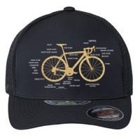 Bicycle Cycling Anatomy Road Bike Parts Biking Cyclist Flexfit Unipanel Trucker Cap