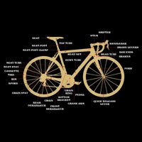 Bicycle Cycling Anatomy Road Bike Parts Biking Cyclist Tall T-Shirt