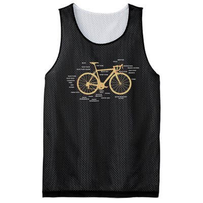 Bicycle Cycling Anatomy Road Bike Parts Biking Cyclist Mesh Reversible Basketball Jersey Tank