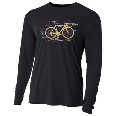 Bicycle Cycling Anatomy Road Bike Parts Biking Cyclist Cooling Performance Long Sleeve Crew