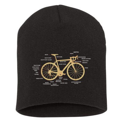 Bicycle Cycling Anatomy Road Bike Parts Biking Cyclist Short Acrylic Beanie