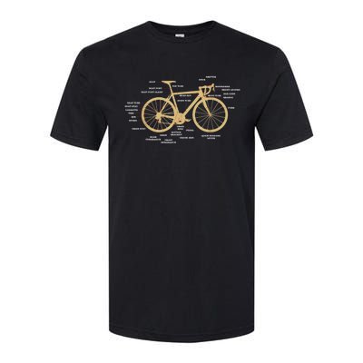 Bicycle Cycling Anatomy Road Bike Parts Biking Cyclist Softstyle CVC T-Shirt