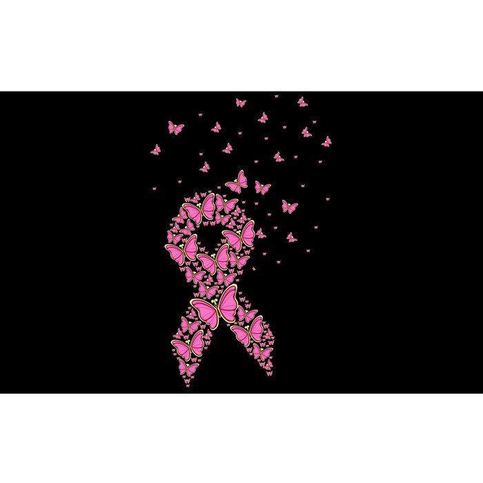 Breast Cancer Awareness Pink Butterfly Ribbon Bumper Sticker