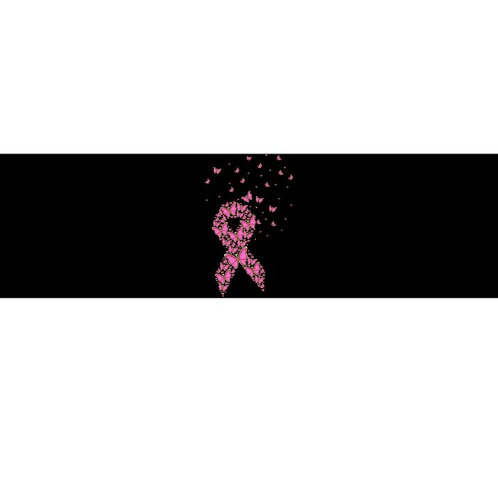 Breast Cancer Awareness Pink Butterfly Ribbon Bumper Sticker