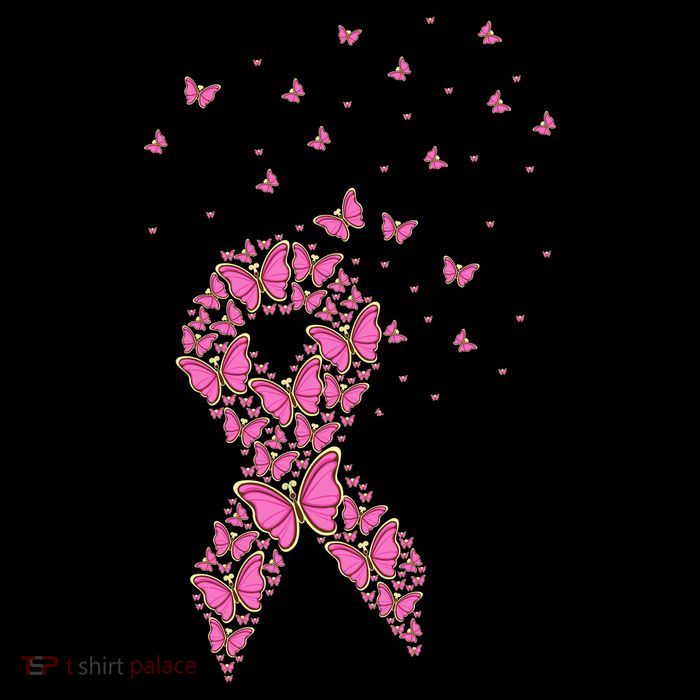 Breast Cancer Awareness Pink Butterfly Ribbon Poster