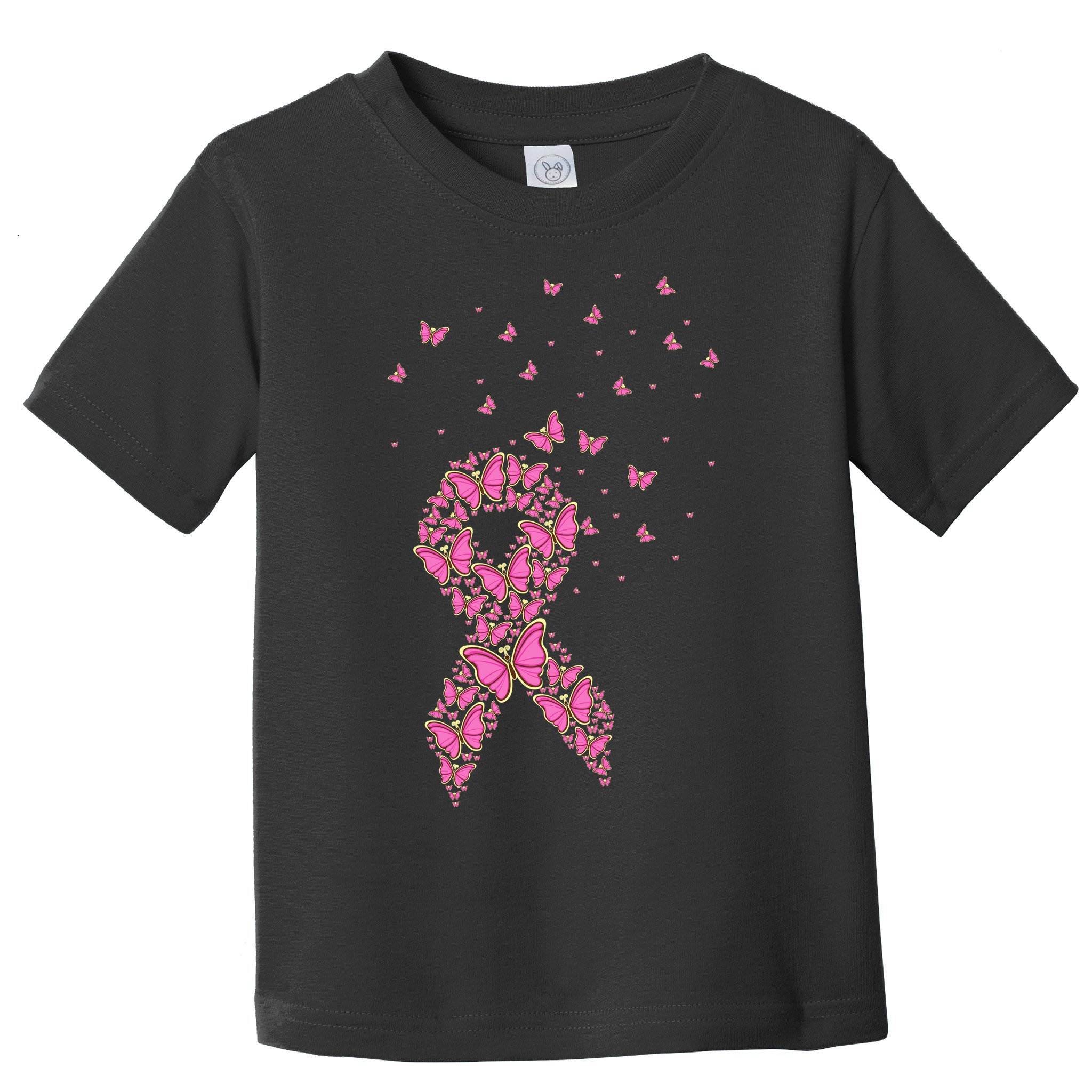 Breast Cancer Awareness Pink Butterfly Ribbon Toddler T-Shirt
