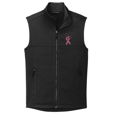 Breast Cancer Awareness Pink Butterfly Ribbon Collective Smooth Fleece Vest