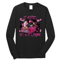 Breast Cancer Awareness Horror Movie Characters Halloween Long Sleeve Shirt