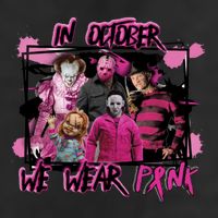 Breast Cancer Awareness Horror Movie Characters Halloween Beanie