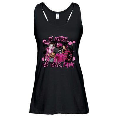 Breast Cancer Awareness Horror Movie Characters Halloween Ladies Essential Flowy Tank