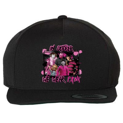 Breast Cancer Awareness Horror Movie Characters Halloween Wool Snapback Cap