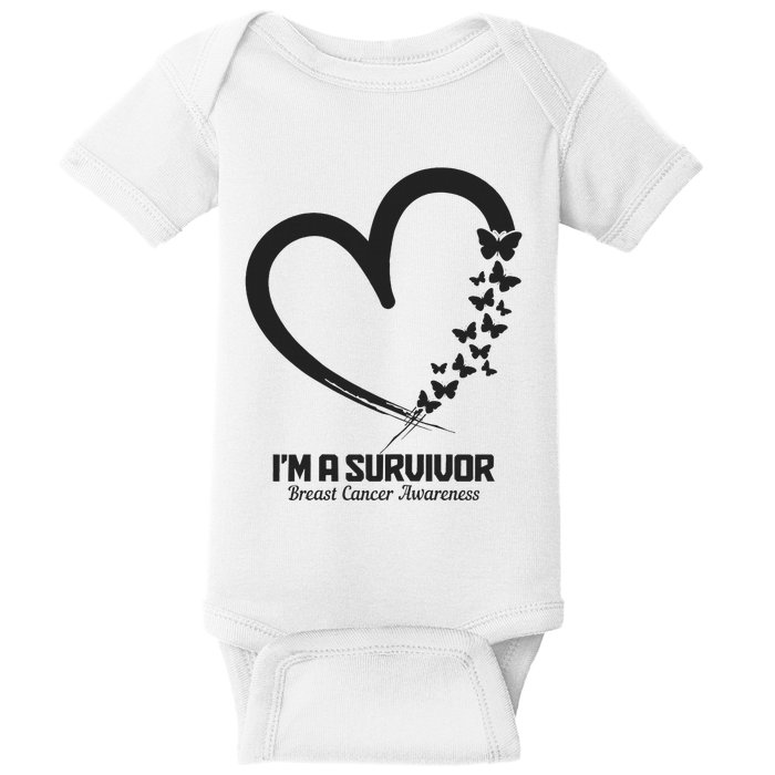 Breast Cancer Awareness Month October Pink Ribbon Survivor Baby Bodysuit