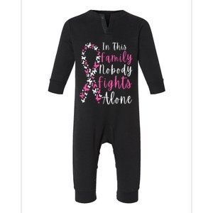 Breast Cancer Awareness In This Family Nobody Fights Alone Infant Fleece One Piece