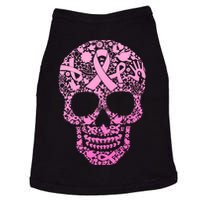 Breast Cancer Awareness Month Pink Ribbon Skull Doggie Tank