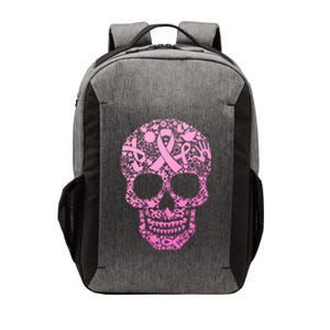 Breast Cancer Awareness Month Pink Ribbon Skull Vector Backpack