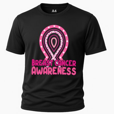 Breast Cancer Awareness Ribbon Heart Performance Shirt