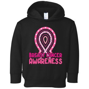 Breast Cancer Awareness Ribbon Heart Toddler Hoodie