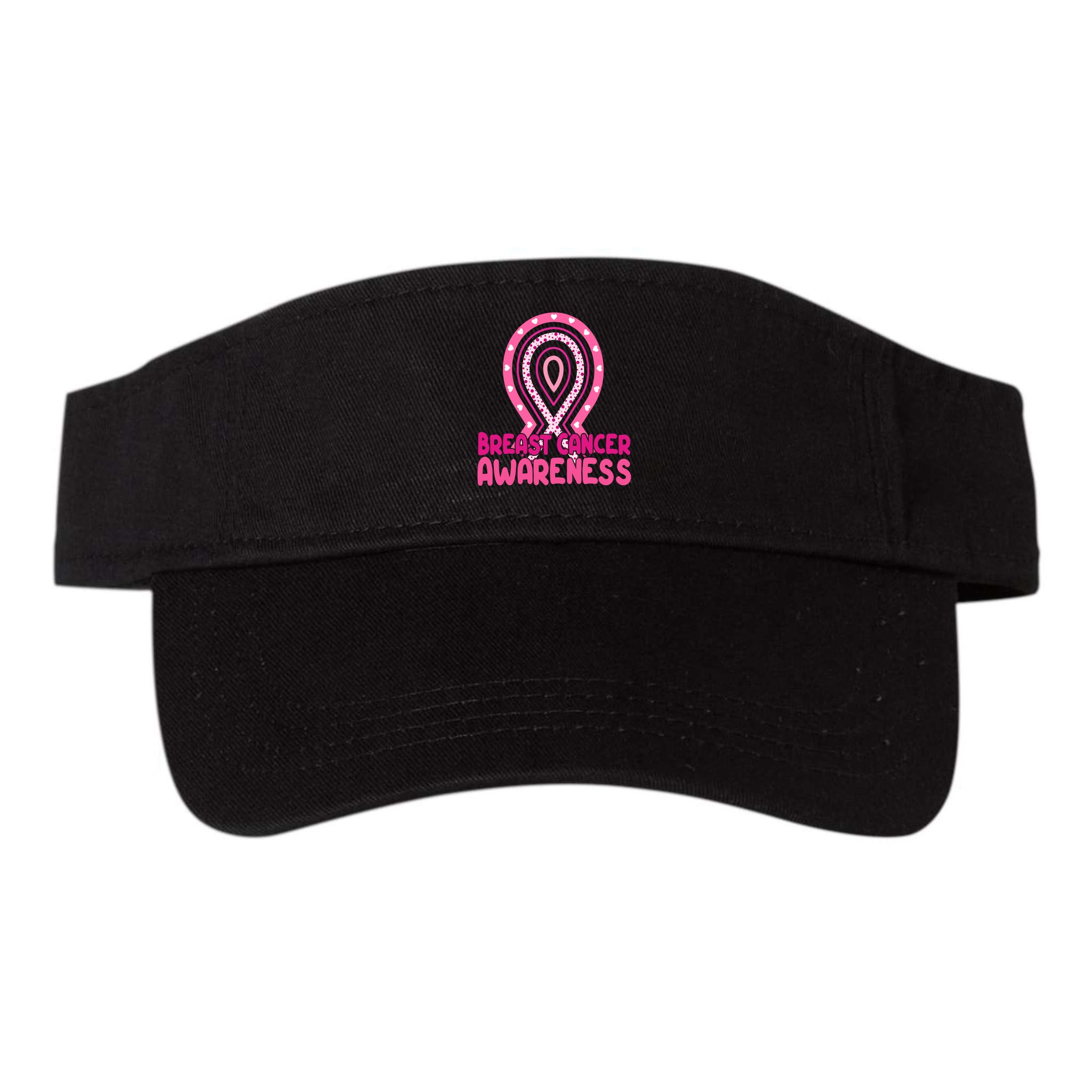 Breast Cancer Awareness Ribbon Heart Visor