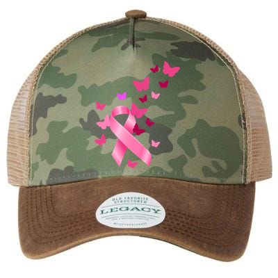 Breast Cancer Awareness Butterflies Logo Legacy Tie Dye Trucker Hat
