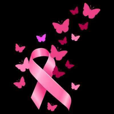 Breast Cancer Awareness Butterflies Logo T-Shirt