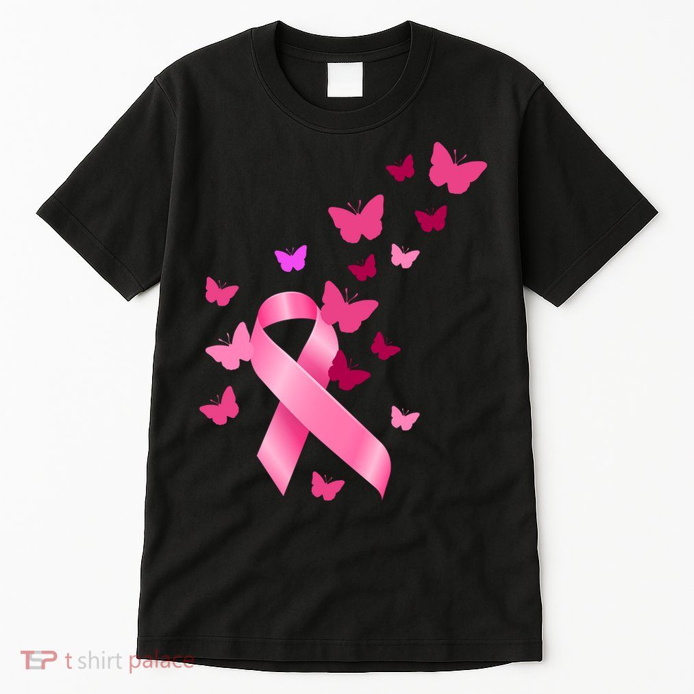 Breast Cancer Awareness Butterflies Logo Tall T-Shirt